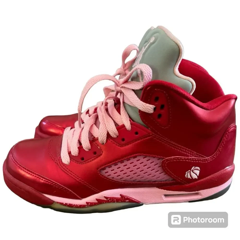 Air Jordan 5 Retro GG 'Valentines Day' Red Pink Kids Size 6.5Y 4408…